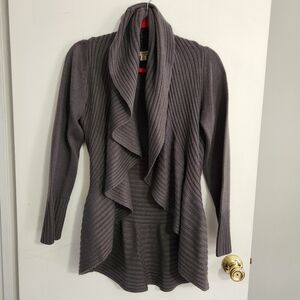 Gray Ribbed Women's Sweater